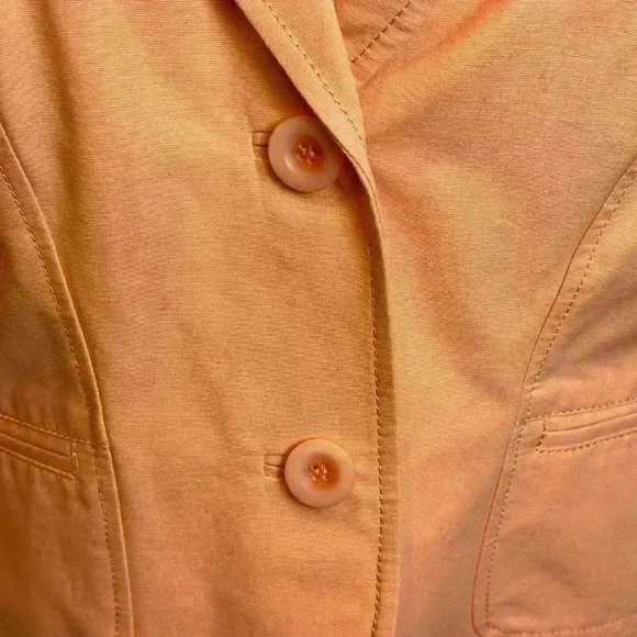 I.E. Light Orange Cotton Blazer (Size 14P) - Picture 2 of 13